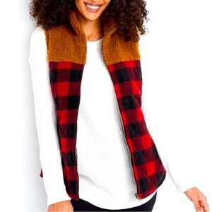 Maurice’s Sherpa Plaid Insulated Vest